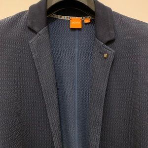 BOSS navy cotton blazer